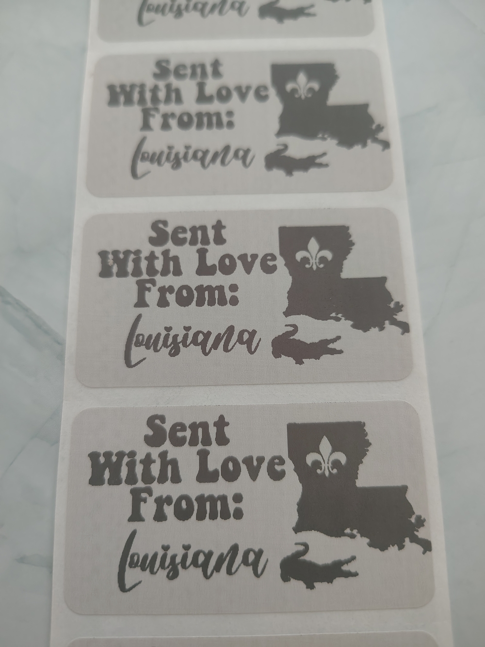 💙100 Louisiana- Shipping Labels Thermal Packaging Stickers 2.25"x1.25"💙